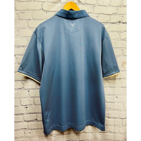 Callaway Golf Heather Micro Stripe Mens Polo Shirt Size XL 100% Polyester - Picture 2 of 11